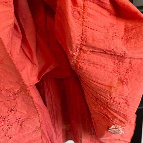 Coral Sleeveless Kids Dress - Picture 4 of 5